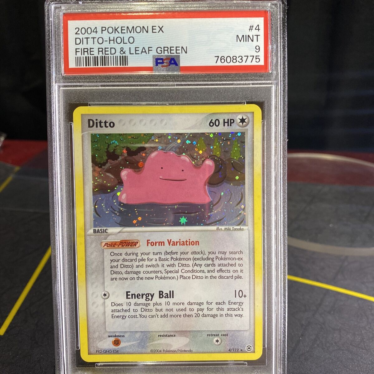 PSA 9 MINT Ditto 2004 EX Fire Red Leaf Green 4/112 Reverse HOLO Pokemon  Card