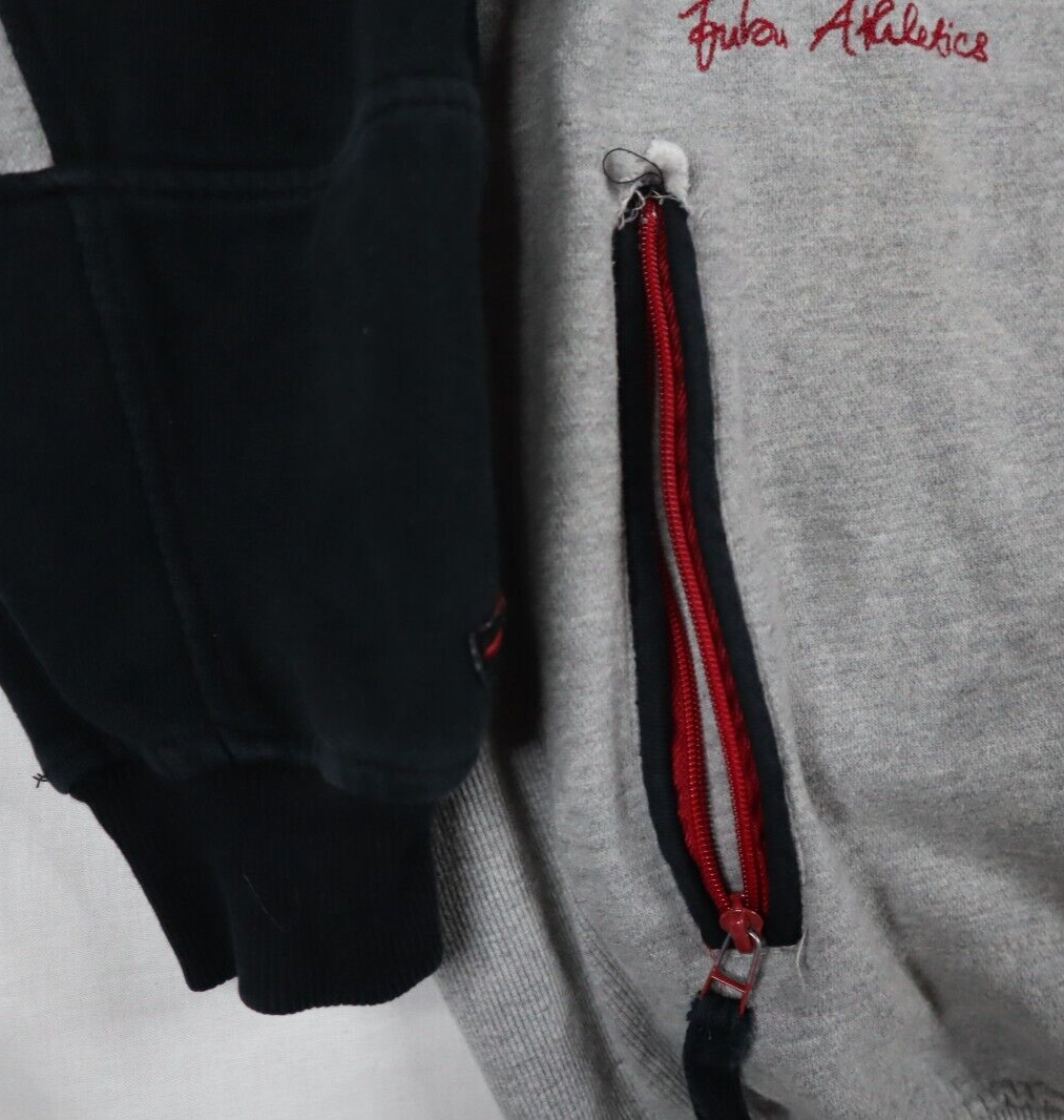 FUBU 5 The Collection Size XXL Zip-Up Gray Black Jacket Hoodie