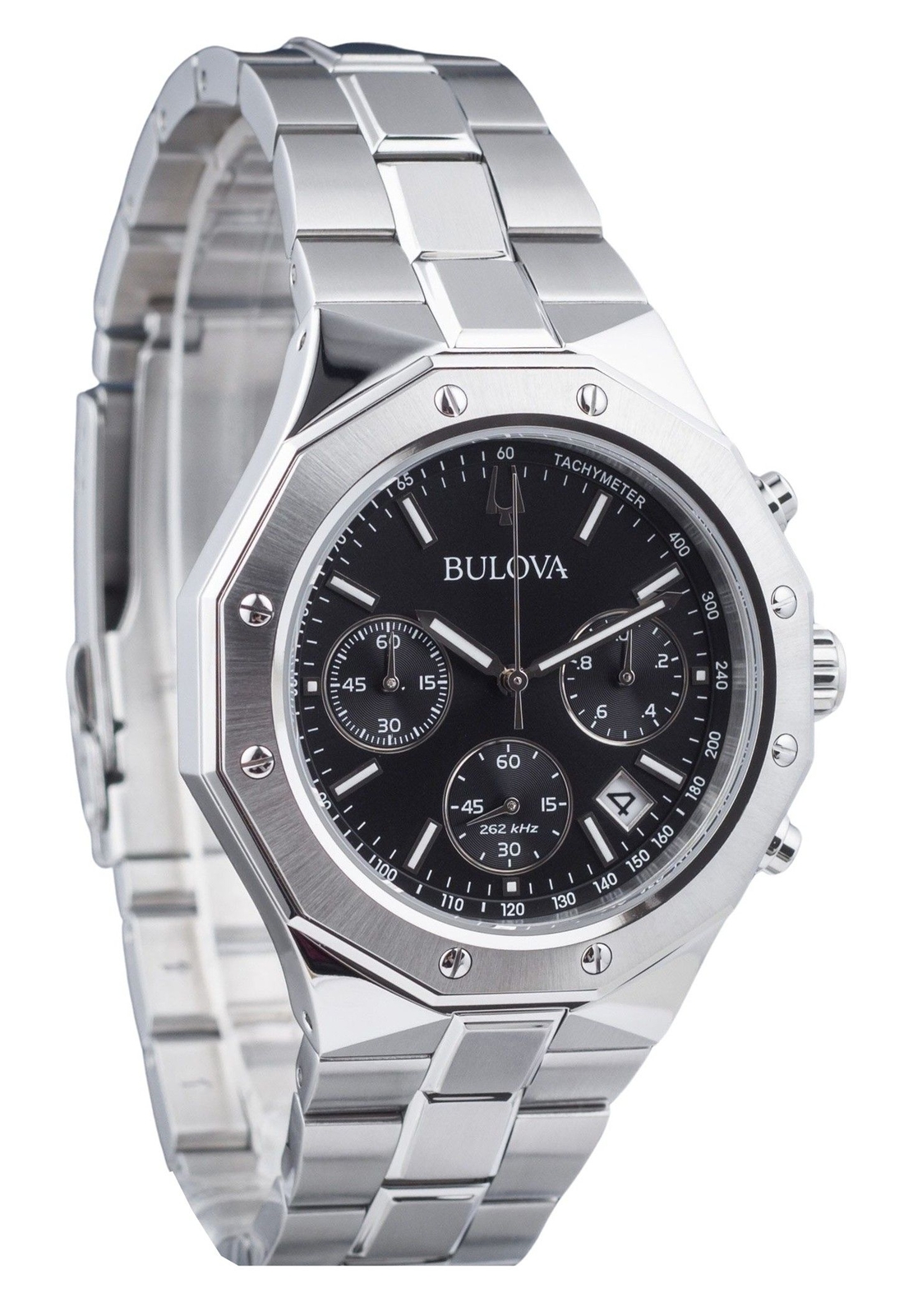 Bulova Precisionist Octagon Classico Cronografo Tachimetro 96B410 Orologio Uomo