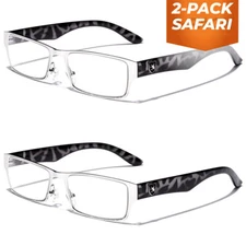 2-PACK Non-Prescription Eyeglasses Clear Lens Fashion glasses for Men Women New