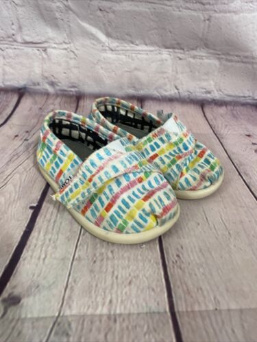 Toms Kids Slip On Shoes, Multicolor Size T4.5 - Picture 1 of 7