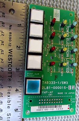 Tokyo Electron PCB Board TAB333-1/SW3 2L81-000015-12 Control Pump Controller