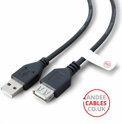 USB Verlängerungskabel Stecker Buchse schwarz Verlängerung Drucker Scanner Maus Tastatur SET