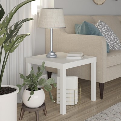 Parsons End Table, White
