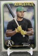 2024 Topps Series 2 JORDAN DIAZ Golden Mirror Image Variation SSP! - Oakland A's