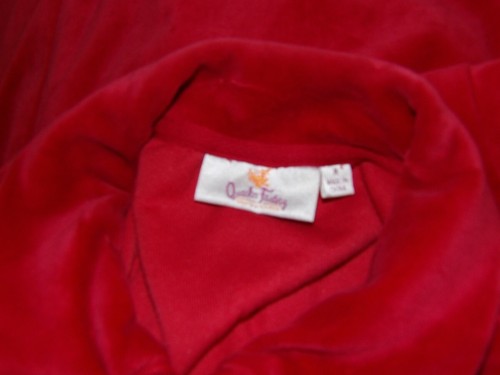 Quacker Factory Velour Vest Women's Med Pink Full Zip Velvet Pockets Rhinestones - Picture 5 of 5