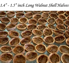 100 Walnut Shell Halves Natural Handmade Ornaments DIY Crafting Walnut Art Parts