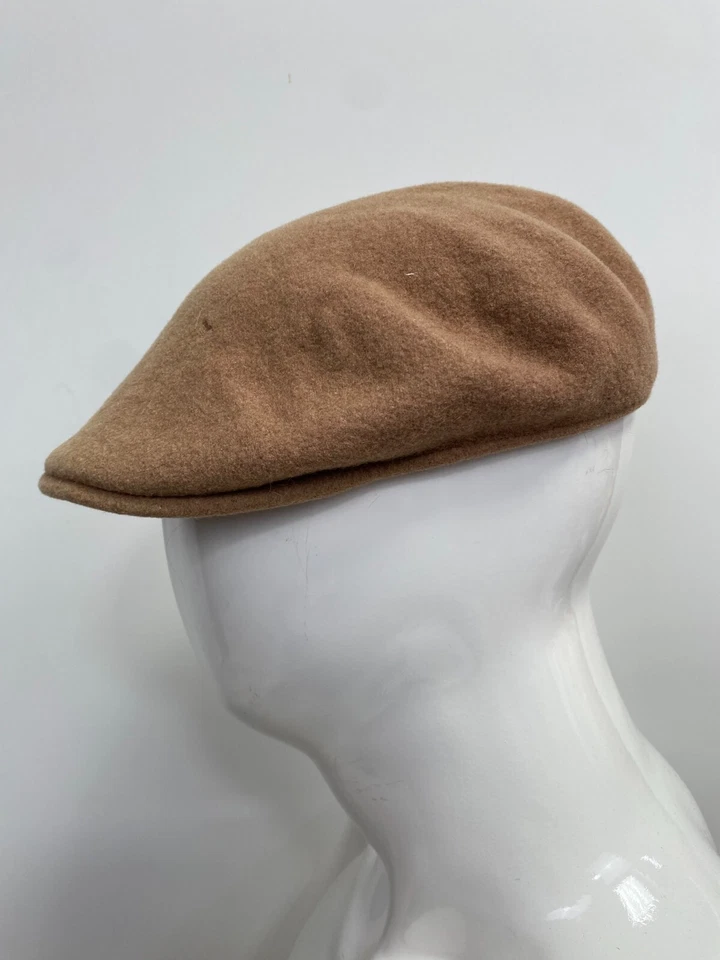 Kangol Vintage IN Lana Cappello Piatto L 59cm Golf Panettiere Mod Marrone Chiaro - Image 3 of 4