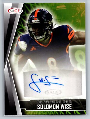 2022 SAGE #A-SW2 Solomon Wise Autographs Black