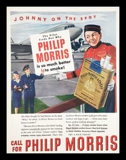 1947 Philip Morris & Co. Ltd. Inc. Cigarettes Vintage Print Ad