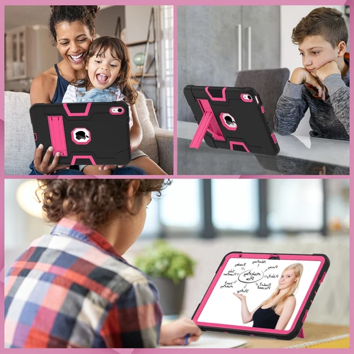 For iPad 9th 8th 7th Gen 10.2 Shockproof Heavy Duty Hard Rubber Cover Stand Case - Picture 78 of 122