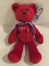 Apollo 11 30 Year Anniversary Red Bean Bag Teddy Bear 3626/15000 1st Generation