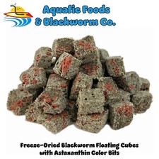 Freeze Dried Blackworms with Astaxanthin Color Bits for Discus Cichlids More
