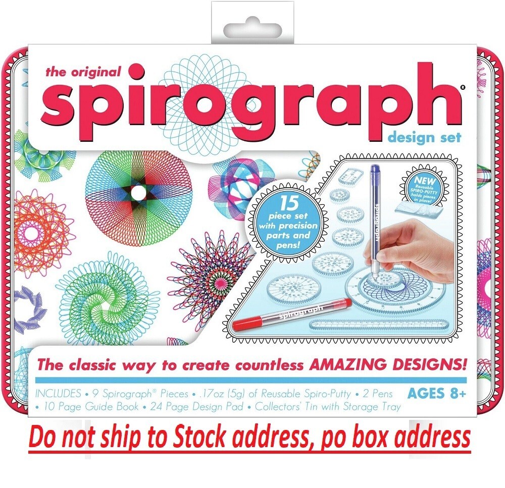 Spirograph Design Tin Set Original Super Deluxe Toy Kids Art Case Travel  BEST