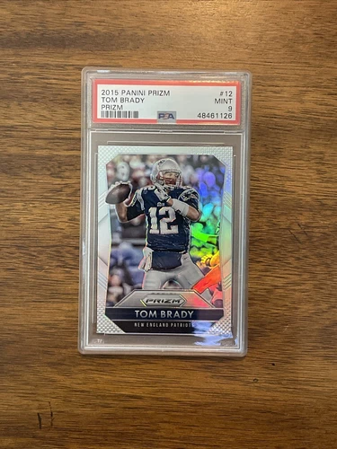 2015 Panini Prizm Tom Brady Silver Prizm #12 Patriots PSA 9 Mint