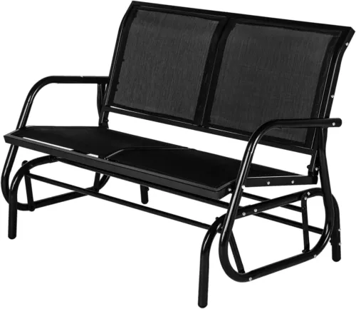 AECOJOY Outdoor Swing Glider Bench 2 Person Loveseat Patio Rocking Chair