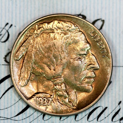 * 1937-D 3 LEGS * NEAR+ GEM BU MS BUFFALO NICKEL * FROM ORIGINAL COLLECTION