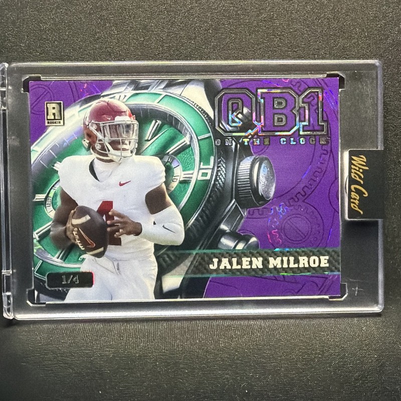 2024 Wild Card QB1 On the Clock Breakers Brick 1/4 Jalen Milroe #OCW-PL-JM3