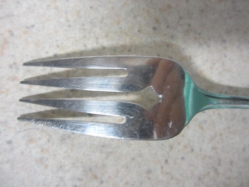 LOTTO 4 FORCHETTE INSALATA POSATE INOX ONEIDA COMMUNITY CLARETTE - Foto 2 di 6
