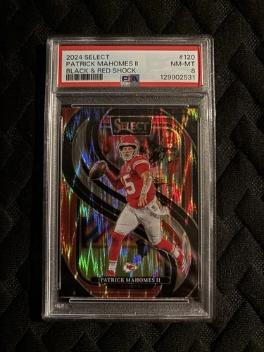 2024 Panini Select Patrick Mahomes II #120 Black & Red Shock PSA 8 Chiefs