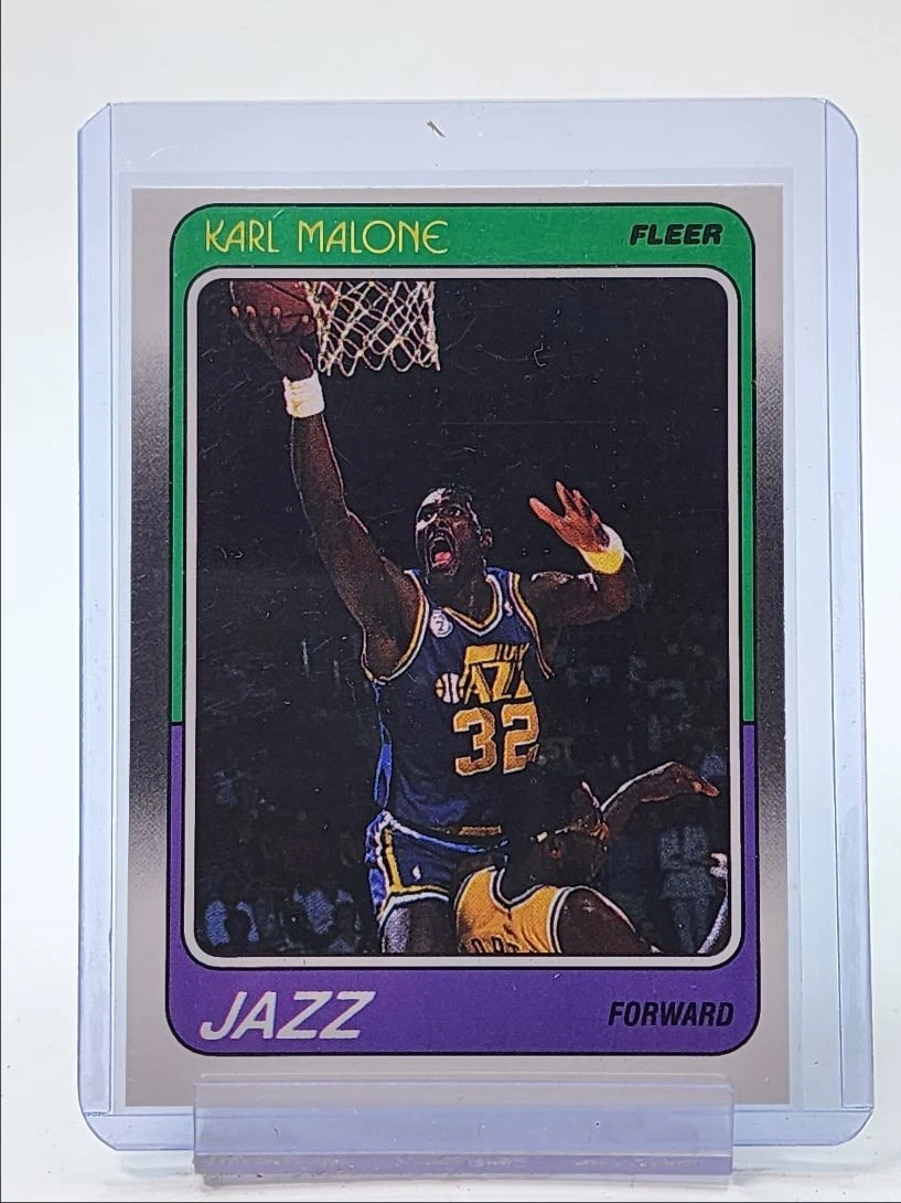KARL MALONE 1988-89 FLEER BASKETBALL UTAH JAZZ #114 Q3573