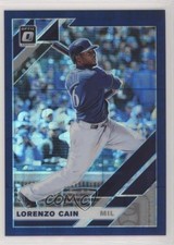 2019 Panini Donruss Optic Blue Pandora Prizm 89/99 Lorenzo Cain #184 e3t