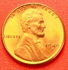1949-D Lincoln Wheat Cent Penny GEM RED BU From an Original Bank Roll