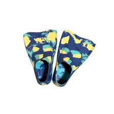 Speedo Kid Swim Fin Blue Marble Small 9-10 Pool Beach Boy Girl Lessons