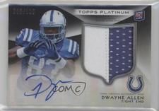 2012 Topps Platinum Rookie Black Refractor 6/125 Dwayne Allen Patch Auto 0zv5