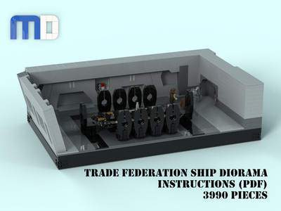 LEGO  Trade Federation Ship Diorama MOC - Digital Instructions only (PDF) !
