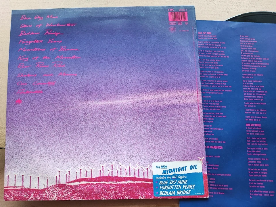 MIDNIGHT OIL -  Blue Sky Mining  - 1st press EU 1990  / EX - Photo 3/3