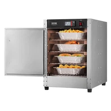 VEVOR Hot Box Food Warmer 4-Tier Concession Warming Cabinet Water Tray for Pizza