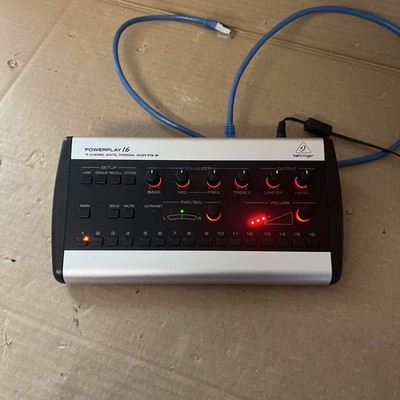 Behringer Powerplay P16-M P16M P-16 16-Kanal Digital Personal Mixer Selten Ge...