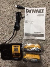 Lot of 2 DEWALT 20V MAX 1.7 Ah Power Stack Compact Batteries With Charger NEW