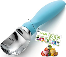 Heavy Duty Ice Cream Scoop with Comfortable Handle - Professional Ice Cream Scoo