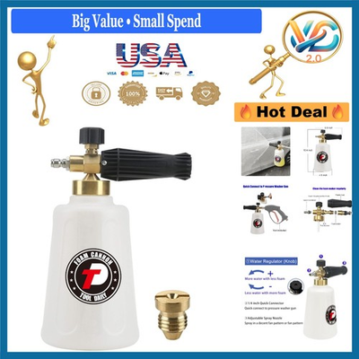 #ad Pressure Washer Foam Cannon for Car Wash 1.5L Snow Foam Lance 1 4quot; Quick Connect $41.05