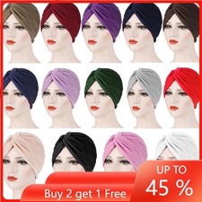 Stretch Women Muslim Hair Loss Cover Chemo Cap Turban Hijab Hat Headscarf Wrap