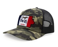 Iowa Flag Hat – Adjustable Snapback Trucker Baseball Cap (Camouflage)
