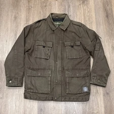 Eddie Bauer Chore Jacket Mens Medium PrimaLoft Insulated Utility Field Coat READ