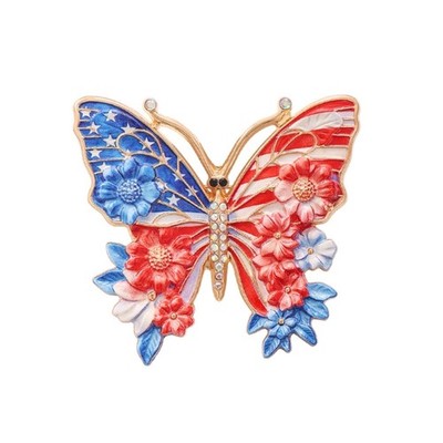 Fashionable Alloy Butterfly Pin For Clothing Hats And Bags Decoration