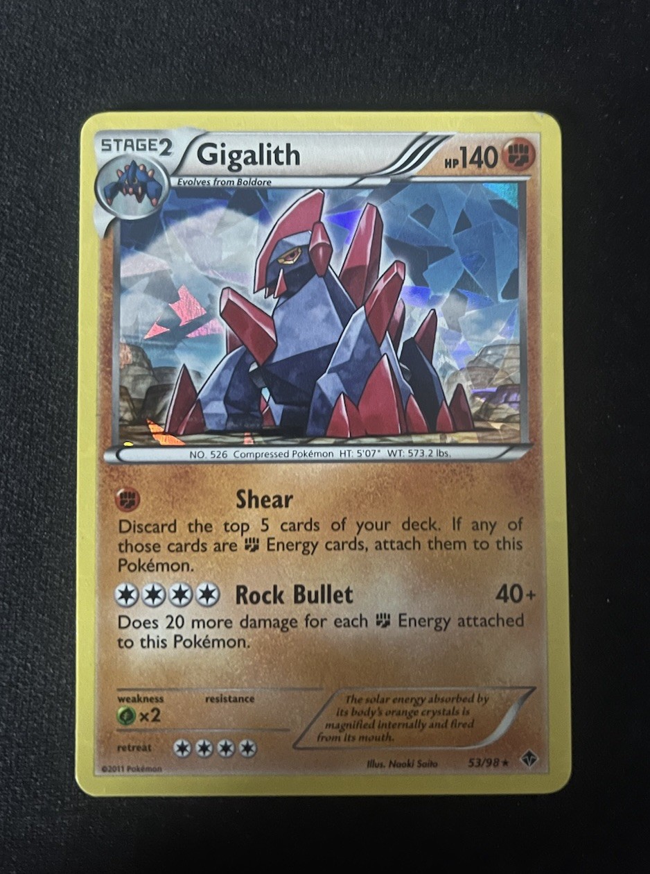 Gigalith Cracked Ice Holographic 53/98 Emerging Powers Pokemon LP