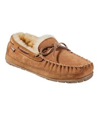 L.L.Bean Men's Wicked Good Moccasins Slippers, Brown, size Medium/Wide US