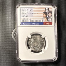 2022 P 25C Nina Otero-Warren MS 66 NGC America the Beautiful Quarter