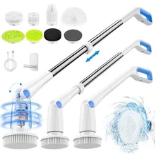 Electric Spin Scrubber Cordless Cleaning Brush 7 Replaceable Brush Heads Recharg