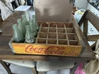 Vintage Coca-Cola Yellow Wood Crate 24 Bottle- Original- good shape
