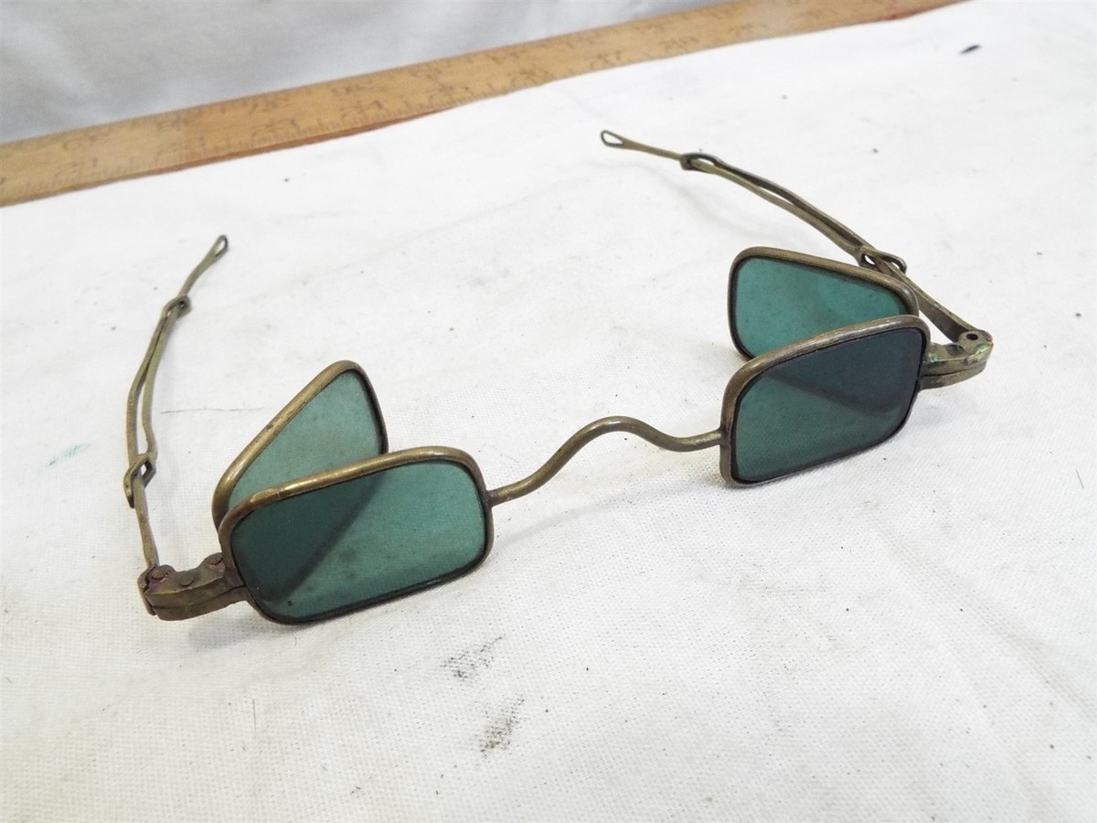 小物 80s Vintage Citizen Eyawear Green Lens Antique Schild 4 Lens Rectangular Blue/Green Sunglasses Spectacles