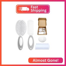 Baby Hair Brush and Comb Set, 4Pcs Baby Soft Bristles Brush Cradle Cap Brush Hai