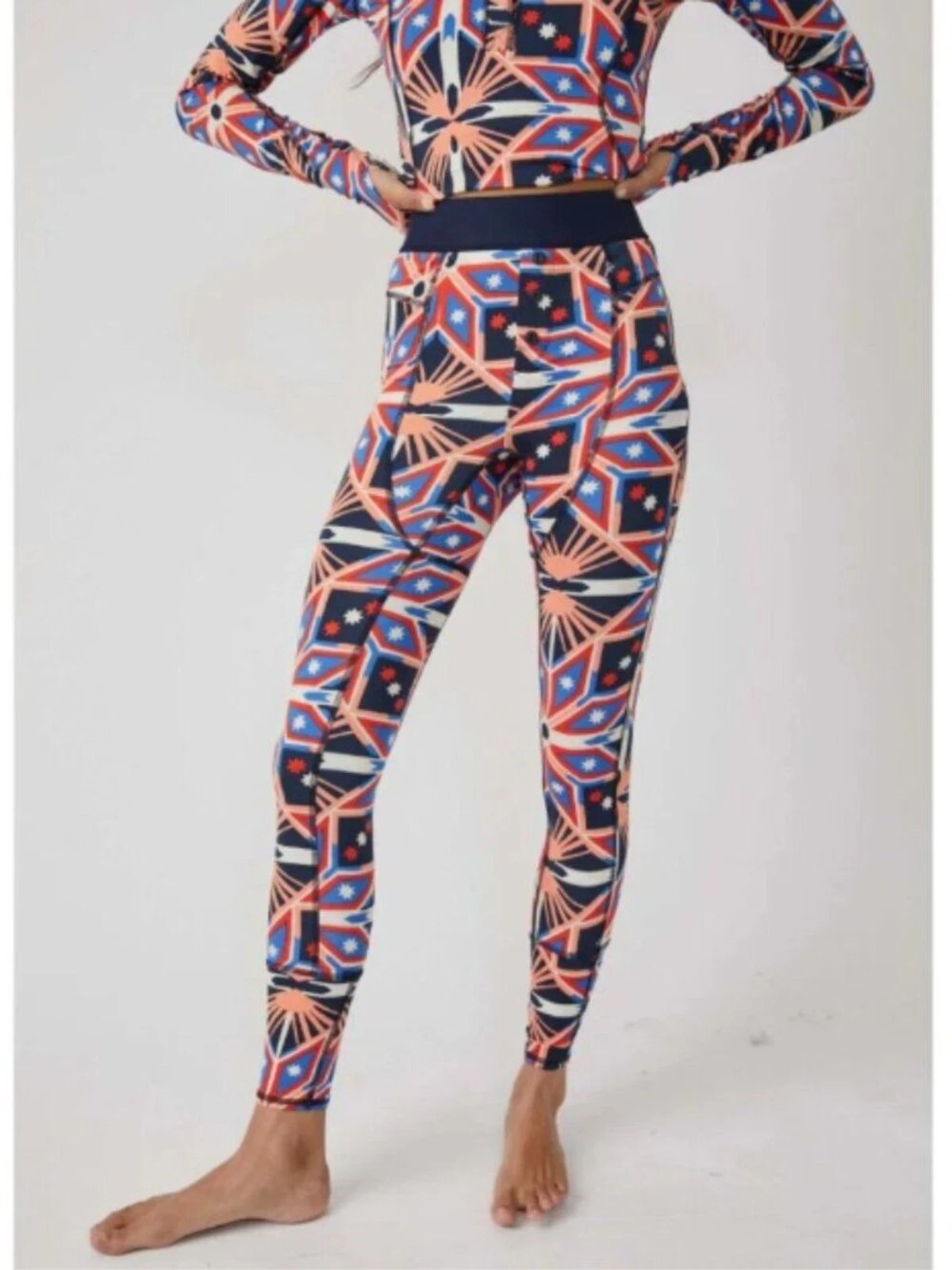 FP MOVEMENT Fireside Printed Base Layer Legging in Midnight Navy XS