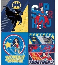 Young DC Comics Superheroes Batman Superman Wonder Woman 36x44" Fabric Panel