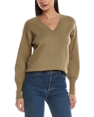 Oat New York V-Neck Sweater Women's Green Xs